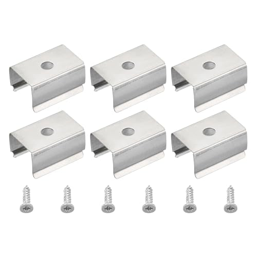 MECCANIXITY Rope Light Mounting Clips, Wall Channel Mounting Holder Accessories for 12mm to 13mm LED Neon Strip, Stainless Steel, Pack of 50 - size: 12mm to 13mm