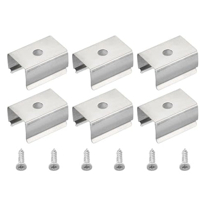 MECCANIXITY Rope Light Mounting Clips, Wall Channel Mounting Holder Accessories for 12mm to 13mm LED Neon Strip, Stainless Steel, Pack of 50 - size: 12mm to 13mm
