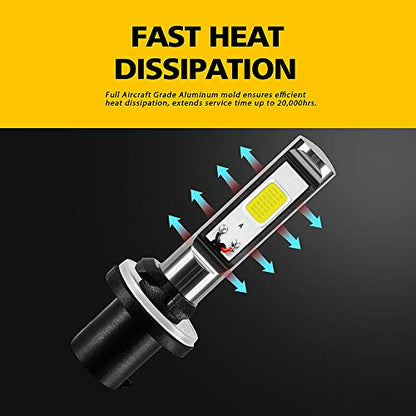 AUXLIGHT 880 890 899 892 893 884 885 LED Fog Light Bulbs 6000K Xenon White, Super Bright High Power COB Chips LED Fog Daytime Running Lights DRL Bulbs Replacement for Cars, Trucks (Pack of 2) - size: 880 / 899