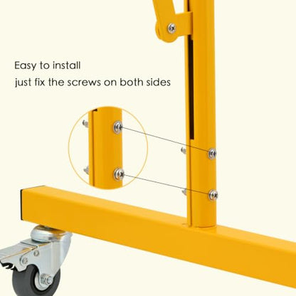TRUNK 8ft Expandable Metal Barricade, Mobile Industrial Safety Fence | High-visibility yellow/black finish for heavy-duty outdoor & warehouse safety - size: 8 Feet New Black and Yellow-41 in(L-H)