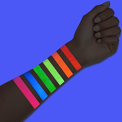 CCbeauty 36 Colors Face Paint,Professional Face Painting Kit,Neon Body Paint Palette Kit,Non-Toxic Special Effect SFX Makeup Kit,Halloween Costume Cosplay For Adult,Translucent Loose Powder,10 Brushes - color: 36 Colors With Loose Powder And 10 Brushes