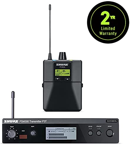 Shure PSM300 P3TRA215CL Pro Wireless in-Ear Personal Monitoring System with SE215-CL Earphones | SE215-CL Earphones - size: Single, style: G20 Band (488-512 MHz)