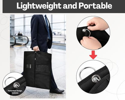 DS. DISTINCTIVE STYLE 2Pcs Dress Bags for Gowns, 60x24 In Long Dress Garment Bag with Clear Window, Garment Bag for Long Dress, Women's Coats, Formal Gowns, Evening Dresses (Black)