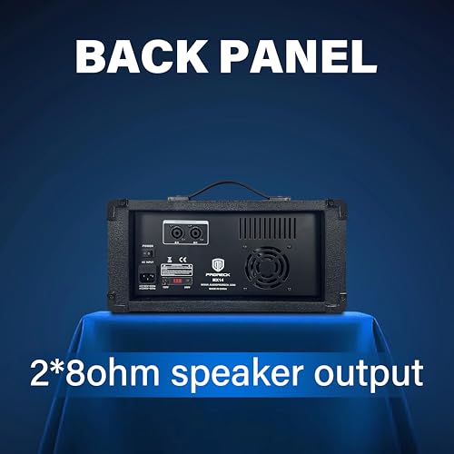 PRORECK DELTA 10 1800W Bluetooth PA Speaker System with 4-Channel Powered Mixer, 2 10-Inch Passive Speakers, Stands, Reverb Effects, and 15V Phantom Power. Perfect for DJs, Bands, Karaoke, Live Events - size: 10"+4 channel mixer