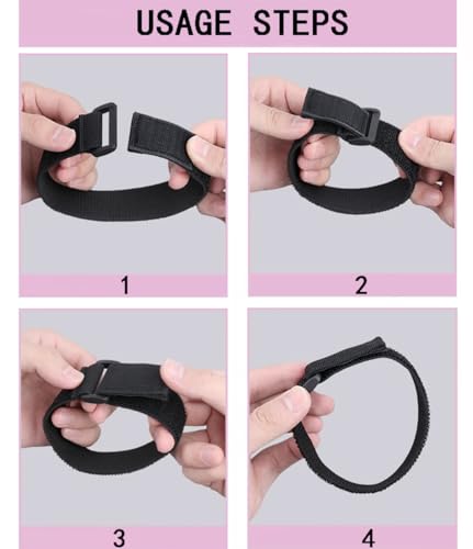 6 Pack 24 Inch heavy duty Hook and Loop Straps 2 Inch Wide Cinch Straps | Adjustable Multi-Purpose Hook and Loop Straps with Buckle,Nylon Cable Ties,Cord Ties Organized Tidy for Wire Cable Management - size: 24'' x 2'' (Black)