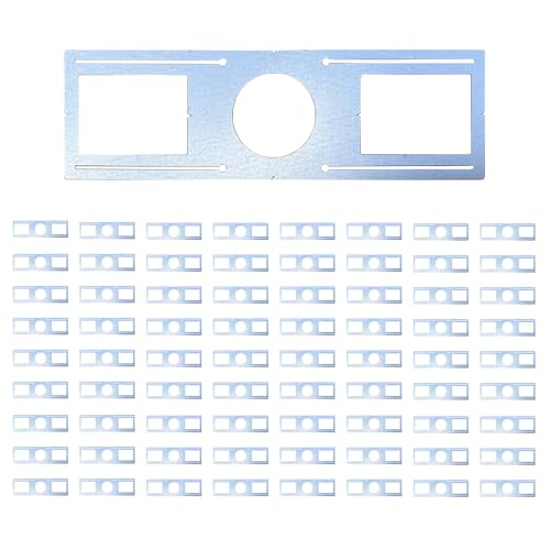 72 Pack 5" New Construction Mounting Plate Galvanized Steel Slim Rough-in Bracket with Round Hole for LED Recessed Downlight Plate - size: 5