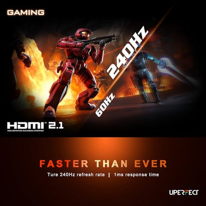 UPERFECT 2.5K 240Hz Portable Monitor, 16" 2560x1600 Portable Gaming Monitor | QHD 100% DCI-P3 400 Nits with Kickstand, VESA, Adaptive Sync HDMI 2.1 External Screen for Laptop PC Phone Game Console - size: 16