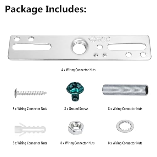 KC&KST Ceiling Light Fixture Mounting Bracket Kit, 4 inch Universal Lamp Crossbar Hardware Set for Chandelier, Pendant Lights, Wall Sconces, Heavy Duty, Easy Installation (Style 1-4PC) - style: Style 1-4PC