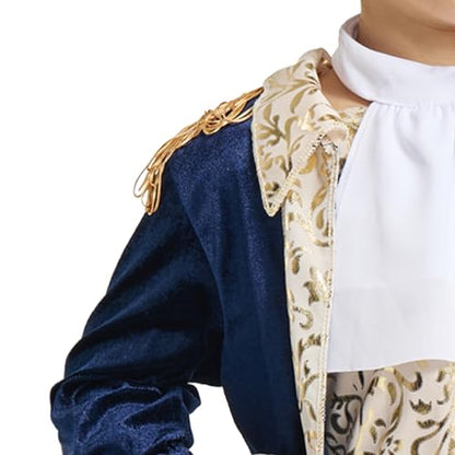 IKALI Kids George Washington Costume With Wig and Hat Accessories, Boys Children Hamilton American Colonial Day Outfit - size: 10-12 Years