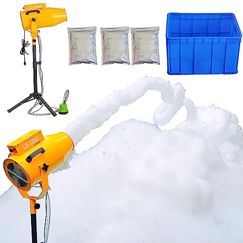 1200W Party Foam Machine, Pool Water Toys, Bubble Machine with 3pcs Foam Granules and Water Tank, Holiday & Birthday, Business Celebrations, - color: Yellow Foam Machine