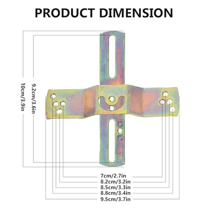 KC&KST 4Pack Light Fixture Mounting Brackets, Adjustable Mounting Plates for 4" Junction Box, Crossbar Set for Wall Light, Ceiling Light, Chandelier, Pendant (Style 2-Color zinc-4PC) - style: Style 2-Color zinc-4PC