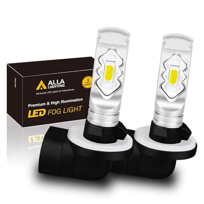Alla Lighting 3800lm 886 898 881 LED Fog Light Bulbs Super Bright, 3000K Amber Yellow ETI 56-SMD 889 894 H27 Replacement (Off-road used only) - color: 3000K Yellow