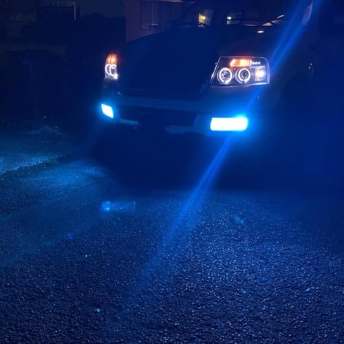 Alla Lighting 3800lm H8 H11 LED Bulbs H16, 8000K Ice Blue Fog Lights High Illumination ETI 56-SMD Xtreme Super Bright Lamp Replacement - color: 8000K Ice Blue