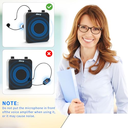 30W Portable Voice Amplifier with Wireless Microphone Headset, 2800mAh Rechargeable PA System Speaker Personal Microphone Speech Power Amplifiers Loudspeaker for Teachers/Metting/Tour Guide - size: Standard Black