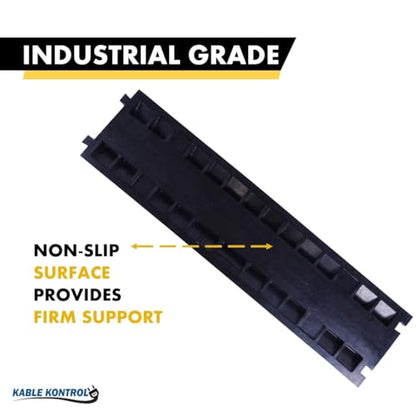 Kable Kontrol Atlas Heavy Duty Cable Protector Ramp - 2 Channel Bulk Wholesale Pallet - 10 Pcs - 40” Long Black & Yellow - 24,000 Lbs Capacity - Rubber Speed Bump Wire Protector Cord Cover - CP9987 - size: 2 Channel - 40" - 10 Units