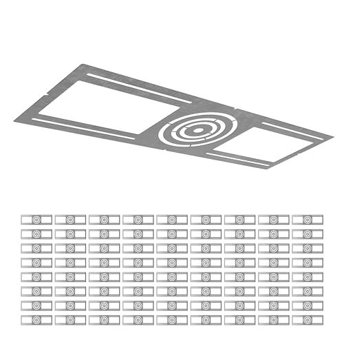ASD 72 Pack New Construction Mounting Plate Round Hole - 3/4/6 Inch Flat Galvanized Steel Wafer Light Rough in Plate, Universal Light Fixture Mounting Bracket for LED Recessed Lighting - size: 72 Pack