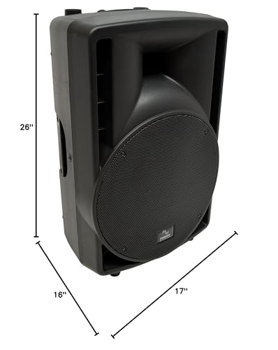 Harmony Audio 12 inch Powered PA Speaker 800W Active DJ Loudspeaker HA-C12A | Built-in amp and amplifier, live sound stage monitor, karaoke, vocals, band, events, parties, floor wedge cabinet
