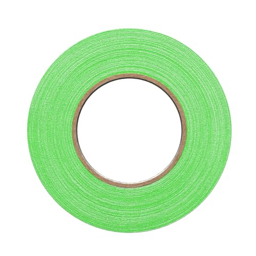 ProTapes Pro Gaff Premium Matte Cloth Gaffer's Tape with Rubber Adhesive, 50 yds Length x 1" Width, Fluorescent Green (Pack of 1) - size: 1" x 50 yds (Pack of 1), style: Functional (Fluorescent)