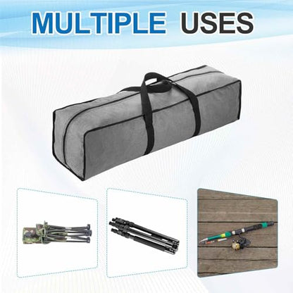 1 Pcs Zippered Tripod Bag, 31.5 x 8 x 8 Inch Water Resistant Oxford Cloth Outdoor Equipment Storage Bag with Handle for Travel Outdoor Camping Sports Fishing Rod, Grey - size: 31.5 x 8 x 8 Inch