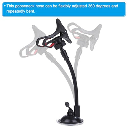 PATIKIL 10" Microphone Gooseneck, 5/8"-27 Thread Metal Universal Hose Flexible Arm Gooseneck Tube Extension for Multifunction DIY, Black - color: Black, size: 10"