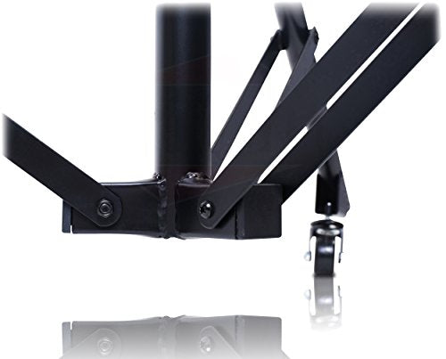 GRIFFIN 11FT Tall Rolling Mic Boom Stand (Extended XHeight Edition) with Telescopic Arm & Tripod Base – Studio Microphone Wheeled Stand for Overhead Drums, Choir, Vocal Recording - size: 1 Pack