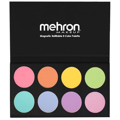 Mehron Makeup Paradise AQ - PASTEL PALETTE, Water-Activated Face Paint | 8 Color Professional Face & Body Paint Makeup for Cosplay, Theater, & Halloween. Vegan, Cruelty-Free, & Made in USA. - color: Magnetic Palette - Pastel