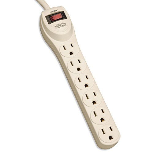 Tripp Lite 6 Outlet Home & Office Waber Power Strip, 4ft Cord with 5-15P Plug (PS6) - size: 6 Outlet, style: 6 Outlet + 4ft Cord