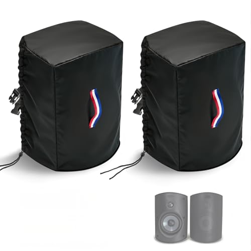 2-Pack Waterproof Speaker Covers for Polk Audio Atrium 4, 6x7x10in | Waterproof Dustproof Cover for Patio Speaker, Outdoor Protective Cover - Black, 6"Wx7"Dx10"H - size: Fit for Polk Audio Atrium 4