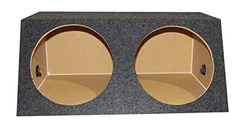 QPower QSMBASS15 Dual 15" Carpet Subwoofer Sub Box Sealed Speaker Enclosure - style: Angled