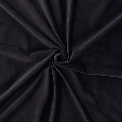 StangH Black Velvet Curtains Blackout for Bedroom/Living Room | Soft Velvet Heavy Thick Room Dividers Thermal Insulated Noise Reducing Theater Curtains Back Tab, W62 x L96 inches, 1 Panel - color: Black, size: 62"W x 96"L (Pack of 1)