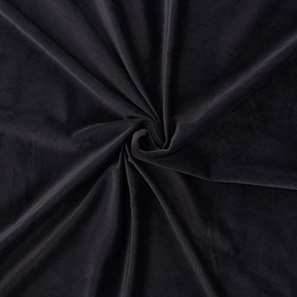 Black Velvet Curtains Blackout for Bedroom/Living Room | Soft Velvet Heavy Thick Room Dividers Thermal Insulated Noise Reducing Theater Curtains Back Tab, W62 x L96 inches, 1 Panel - color: Black, size: 62"W x 96"L (Pack of 1)