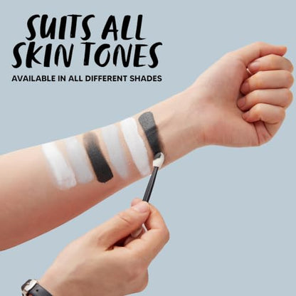 Spooktacular Creations Halloween Makeup Palette 3 Colors Skeleton Face Body Paint with Double-headed Brush for Adult Cosplay SFX Makeup Cosplay Dress Up (7 Oz, Black White Gray ) - color: Black White Gray