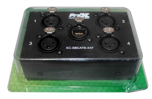 Prox XC-SBCAT6-4XF 4-Channel XLR-F CAT6 Audio/DMX Portable Snake Box