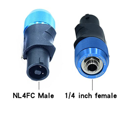 Arklove Speakon to 1/4 Adapter na4ljx Connector Upgraded 1/4" inch ts Jack Female to NL4FC Male Converter are for Converting Cable to NL4FC Plug for pa dj Speaker/Amplifier/Mixer(Adapter - 2PCS) - color: Adapter - 2PCS