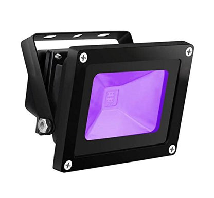UV LED Blacklight, HouLight High Power 10W LED Black Light Floodlight IP65-Waterproof (85V-265V AC) for Blacklight Party Supplies, Neon Glow, Glow in the Dark, Birthdays, Blacklights, Curing - style: 10 Watts