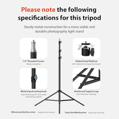 10ft/118 Heavy Duty Photography Light Stand, Tripod with 1/4" Screw - size: 9.84ft-Ø28mm