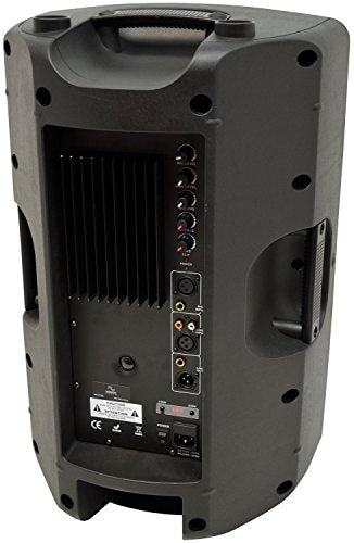 Harmony Audio 12" Powered PA Speaker with 15FT XLR Cable 800W Active DJ | Onboard amplification, hookup lead included, 12 inch, big sound for band gigs, karaoke, weddings, clubs, houses of worship