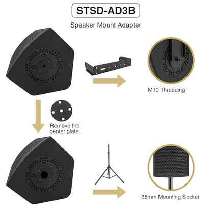 Sound Town Mode Audio 8" High-Fidelity Passive Full-Range Loudspeaker with Italian FaitalPRO Neodymium Driver, Birch Plywood, Black (CB-8) - color: Off-Black, size: 8"