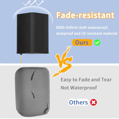 10 Inch PA/DJ Speaker Cover for Powered Speaker Mounted on Stand, 2 Pack Outdoor Speaker Cover 600D Thick Oxford Fabric Waterproof UV Protection Dustproof(Black) - size: 10 Inch