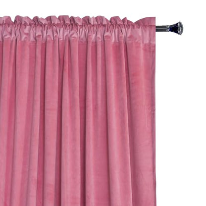 Roslynwood Candy Pink Velvet Curtain 63 inches Long - Curtains Room Darkening Thermal Insulation Rod Pocket Noise Reduction Window Drapes Panels for Dining Room/Bedroom, W52 x L63, 2 Panels - color: Candy Pink, size: 52"W x 63"L (Pack of 2)