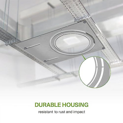 ASD 24 Pack New Construction Mounting Plate Round Hole - 8/10/12 Inch Flat Galvanized Steel Wafer Light Rough In Plate, Universal Light Fixture Mounting Bracket for LED Recessed Lighting - color: Asymmetric 8-10-12", size: 24 Pack