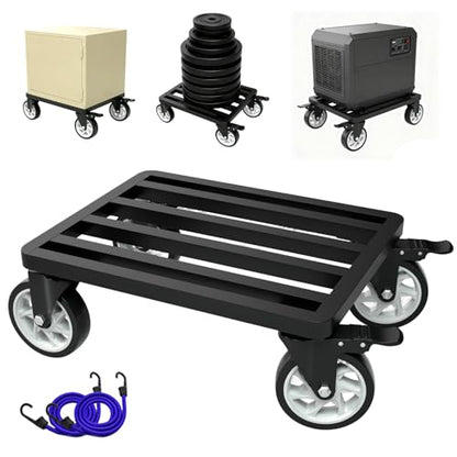 Stainless Steel Furniture Dolly, 2000lbs Capacity Heavy Duty Furniture Dolly, 5-inch Swivel casters, 18 x 14 inch Platform and Fastening Device, Safely Moving Heavy Objects - size: 18"L x 14"W Furniture Dolly