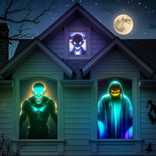 44"x76"Holographic Rear Projection Screen, Halloween Window Video Screen - size: 80inch