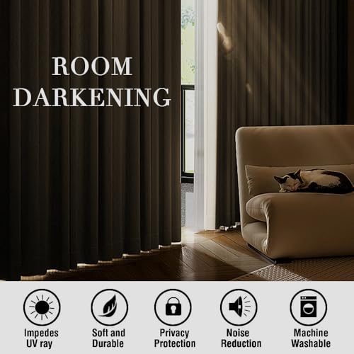 H.VERSAILTEX Luxury Velvet Curtains for Bedroom, 63 Inch, Camel - color: Camel, size: 52"W x 63"L (Pack of 2)