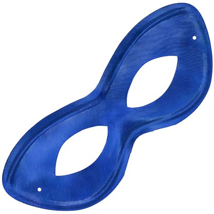 Vibrant Blue Plastic Superhero Mask (2.78" x 8 .25") 1 Pc - Ideal for Costumes & Parties - color: Blue
