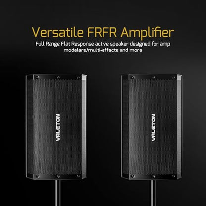 Valeton 10 inch, 2-Way FRFR 1300-Watt Active Speaker for Guitar, Bass, Multi FX and Amp Modelers | Multi FX and Amp Modelers,CONTOUR and BASS switches for quick EQ sound shaping,XLR/TRS combo inputs & one XLR link output