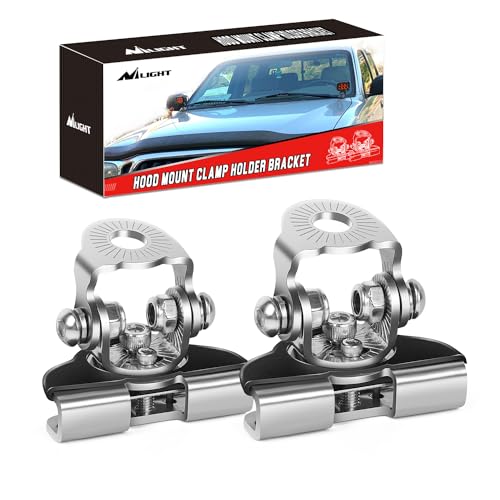 Nilight 2PCS Universal Adjustable LED Pod Light Mount Brackets - color: Silver-2