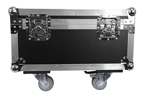 Rockville Battery PAR Pack 61 V2 Black 8 Rechargeable RGBWA+UV Wash Lights | Includes Charging Case with Wheels, 6x 6W LEDs, DMX Controls, IR Remote, 15-Hour Battery Life, Sound-Activated, Strobe - color: Black