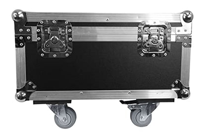 Rockville Battery PAR Pack 61 V2 Black 8 Rechargeable RGBWA+UV Wash Lights | Includes Charging Case with Wheels, 6x 6W LEDs, DMX Controls, IR Remote, 15-Hour Battery Life, Sound-Activated, Strobe - color: Black
