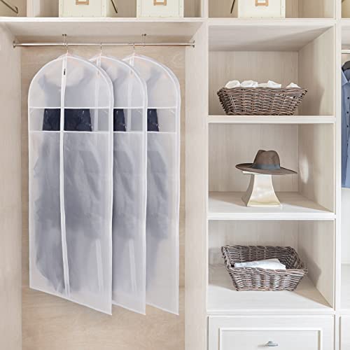 Zilink Long Dress Garment Bags for Storage Clear Coat Cover Bag 60 in,2Pack - size: 60"-2pcs